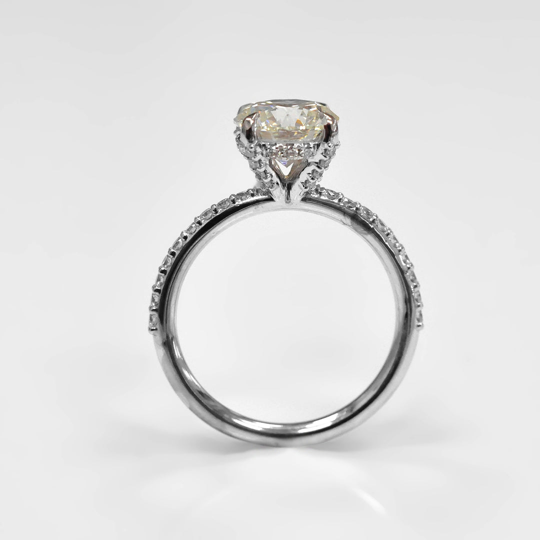 1.50 Carat Center Diamond Engagement Ring in White Gold
