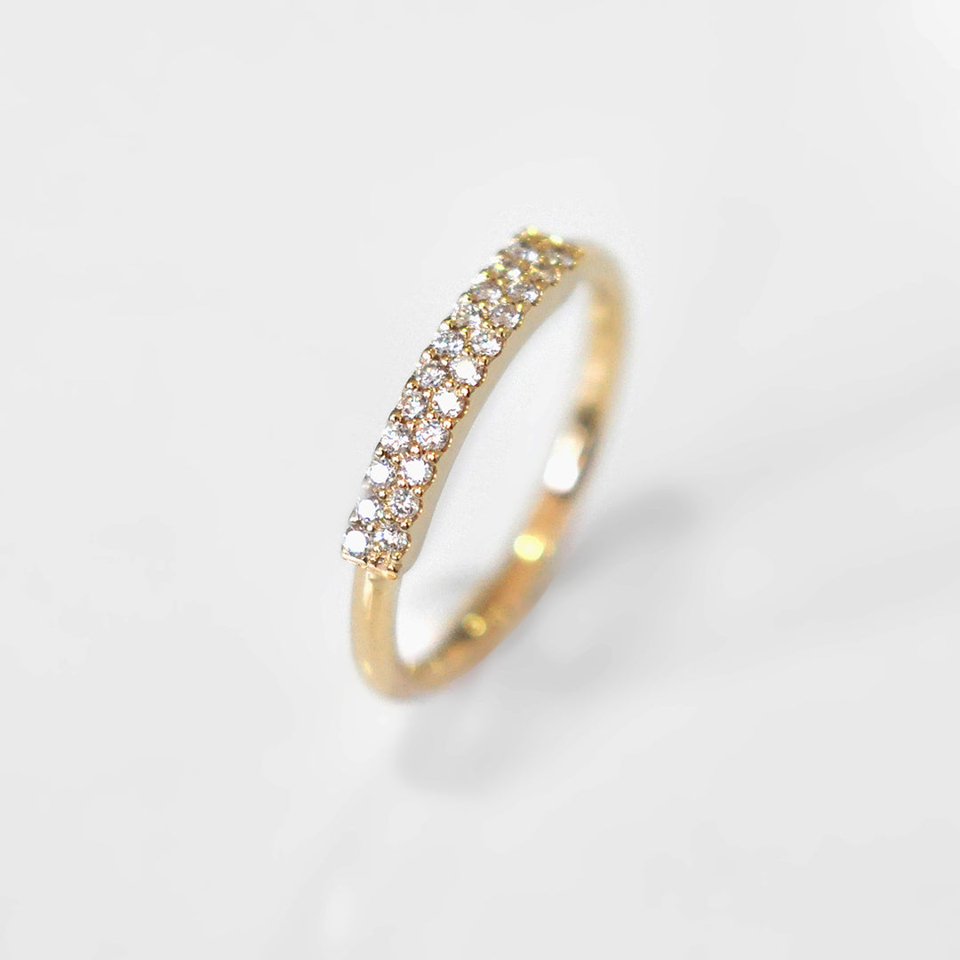 Dainty Diamond Ring in Yellow Gold
