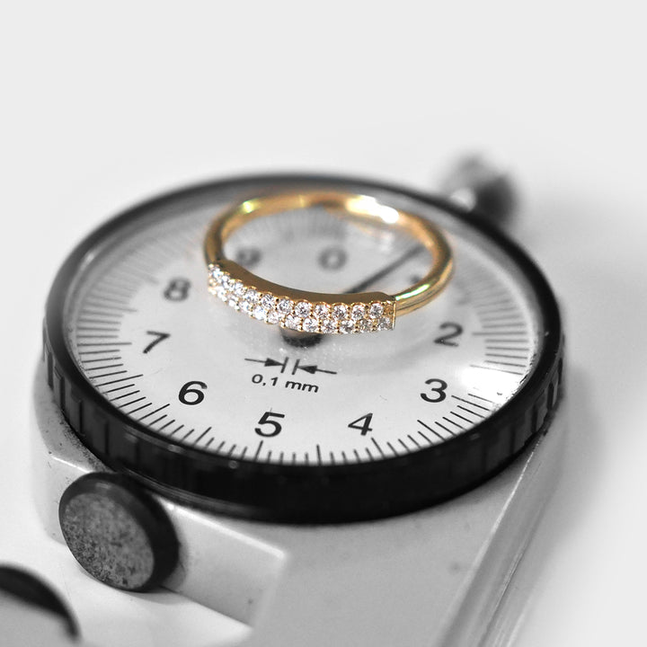 Dainty Diamond Ring in Yellow Gold