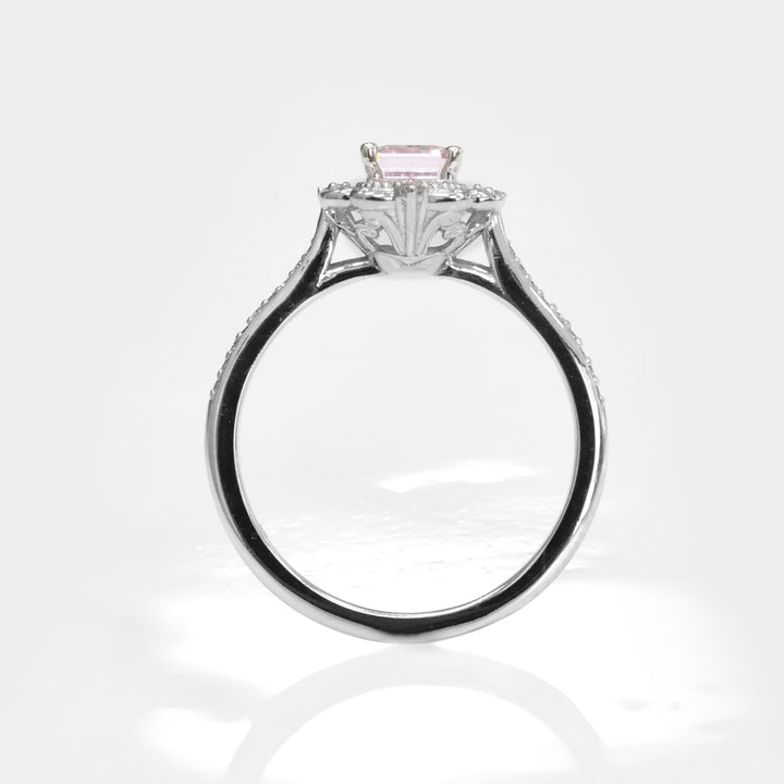 Morganite and Side Diamonds Statement Ring