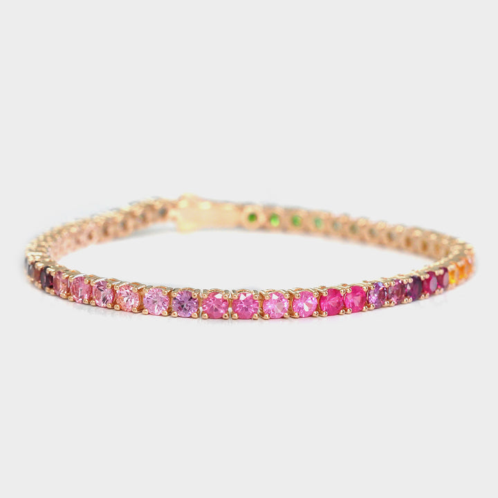 Rainbow Natural MIx Gemstones Bracelet