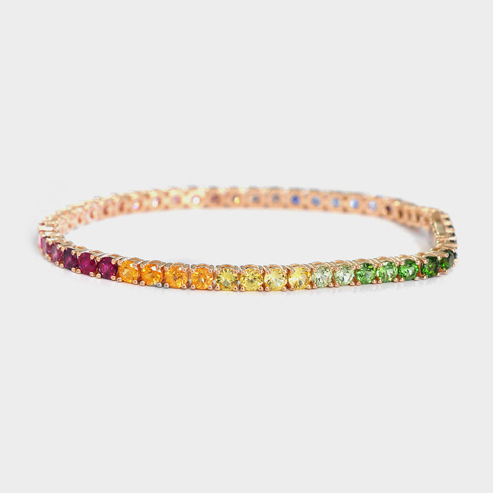 Rainbow Natural MIx Gemstones Bracelet