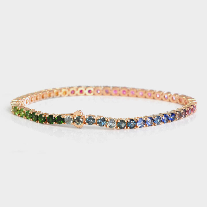 Rainbow Natural MIx Gemstones Bracelet
