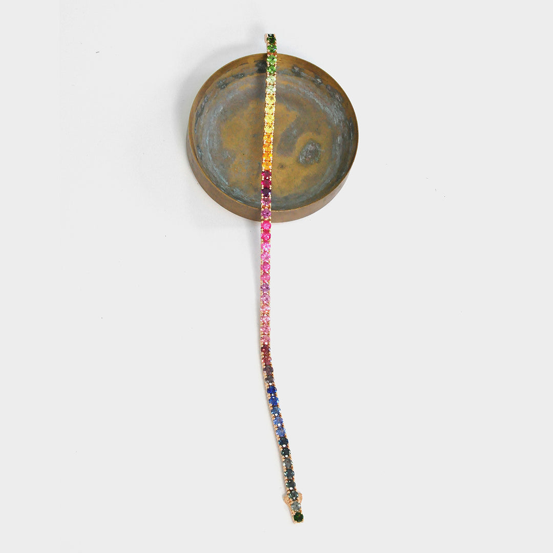 Rainbow Natural MIx Gemstones Bracelet