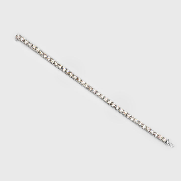10 carat Round  White Diamonds Tennis Bracelet