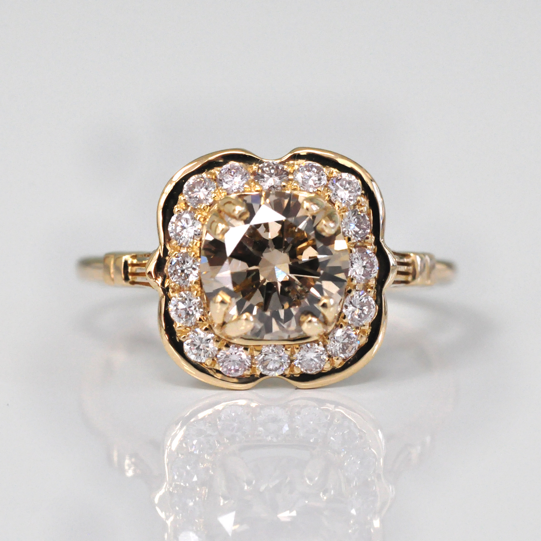 Unique Diamond Halo Ring