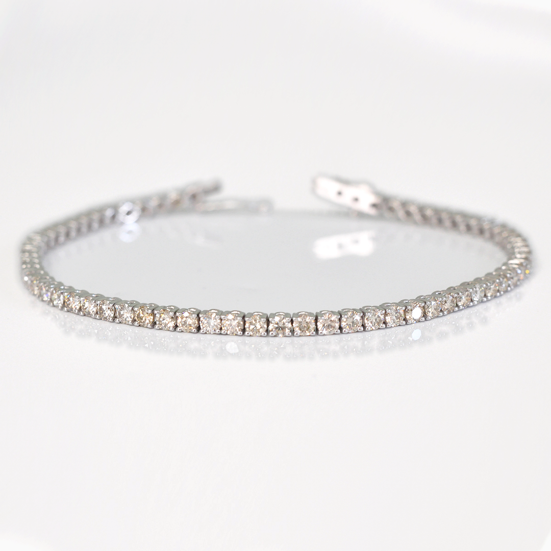 White Gold light brown diamondsTennis bracelet (4.0ct. tw.)