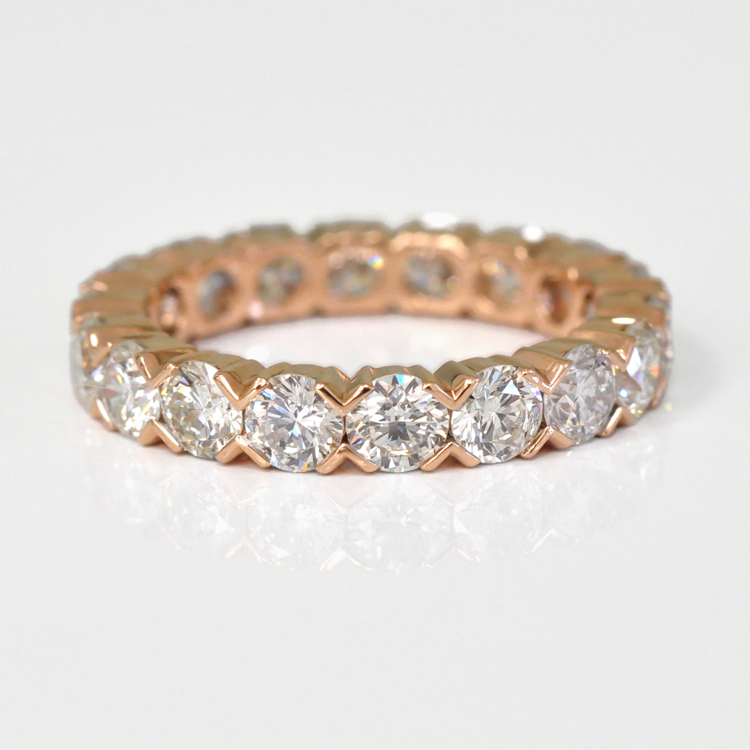 Rose gold diamonds (3.6 ct. tw.) eternity ring