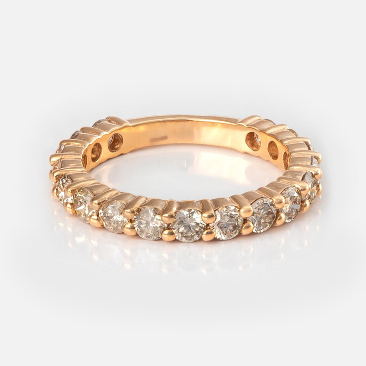 3/4 eternity rose gold diamonds ring