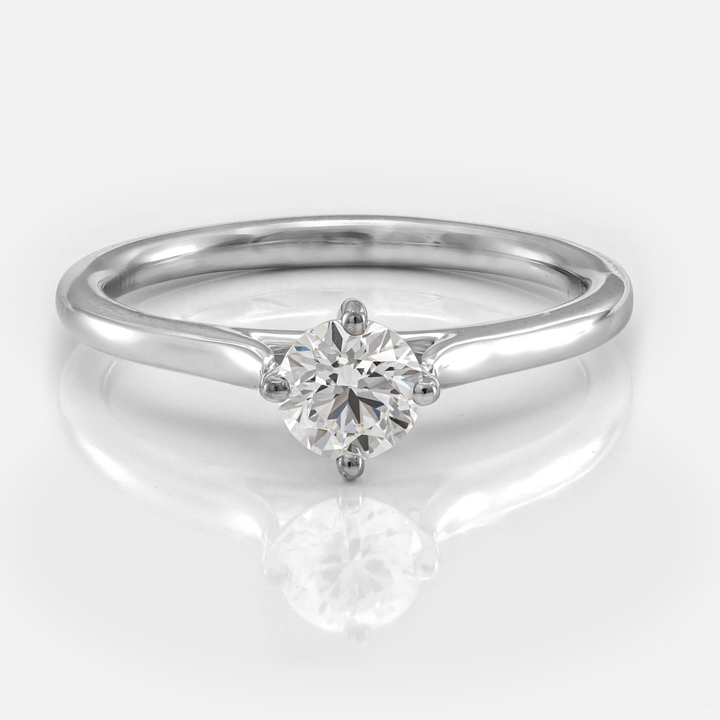 0.5 carat Round Cut Diamond Solitaire Ring