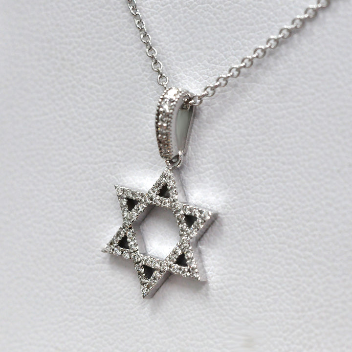 White Gold Diamonds Magen David Pendant