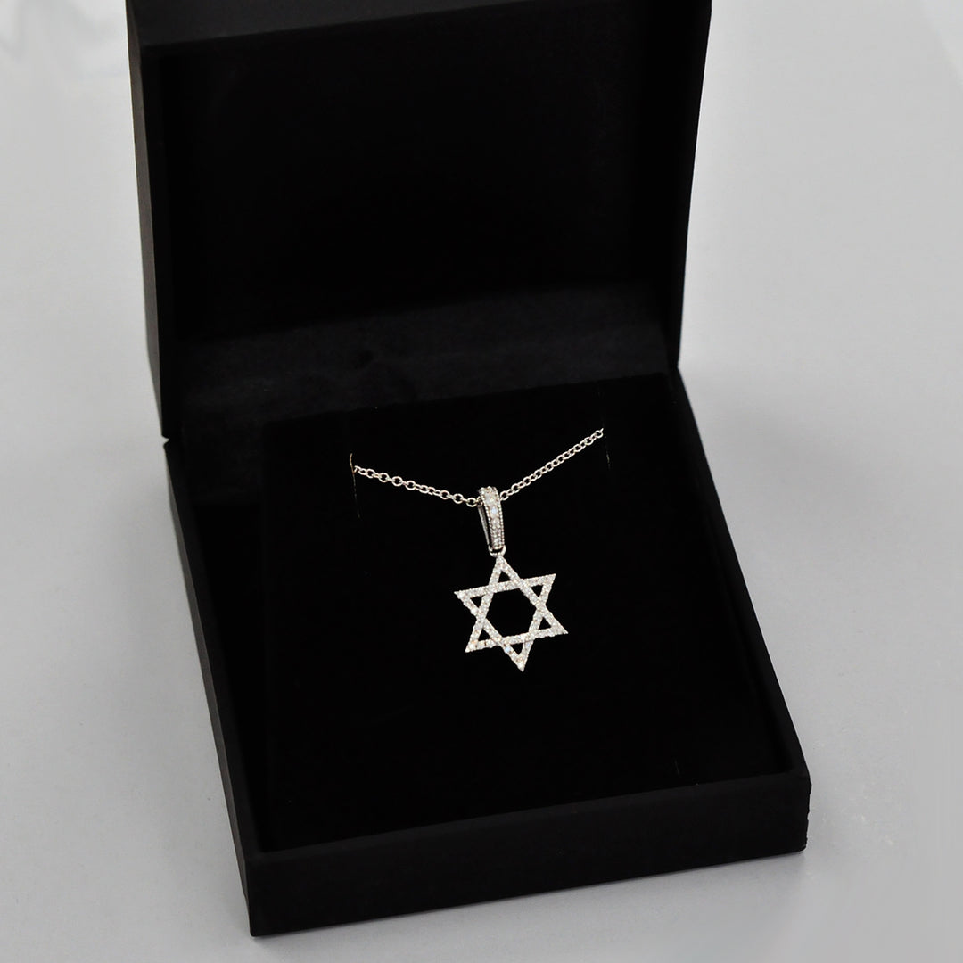 White Gold Diamonds Magen David Pendant