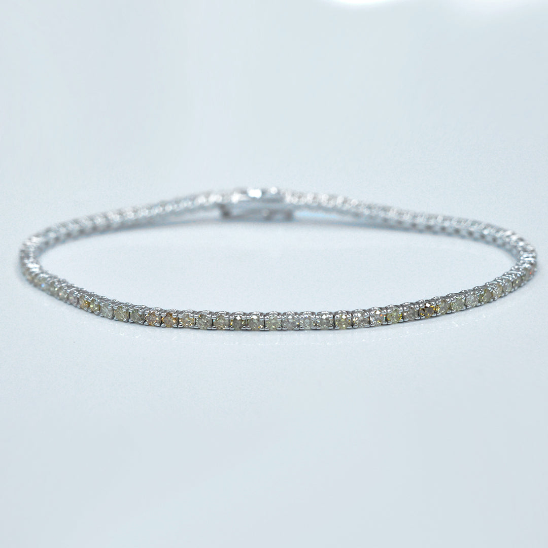 White Gold fancy color mix diamondsTennis bracelet (2.70 ct. tw.)