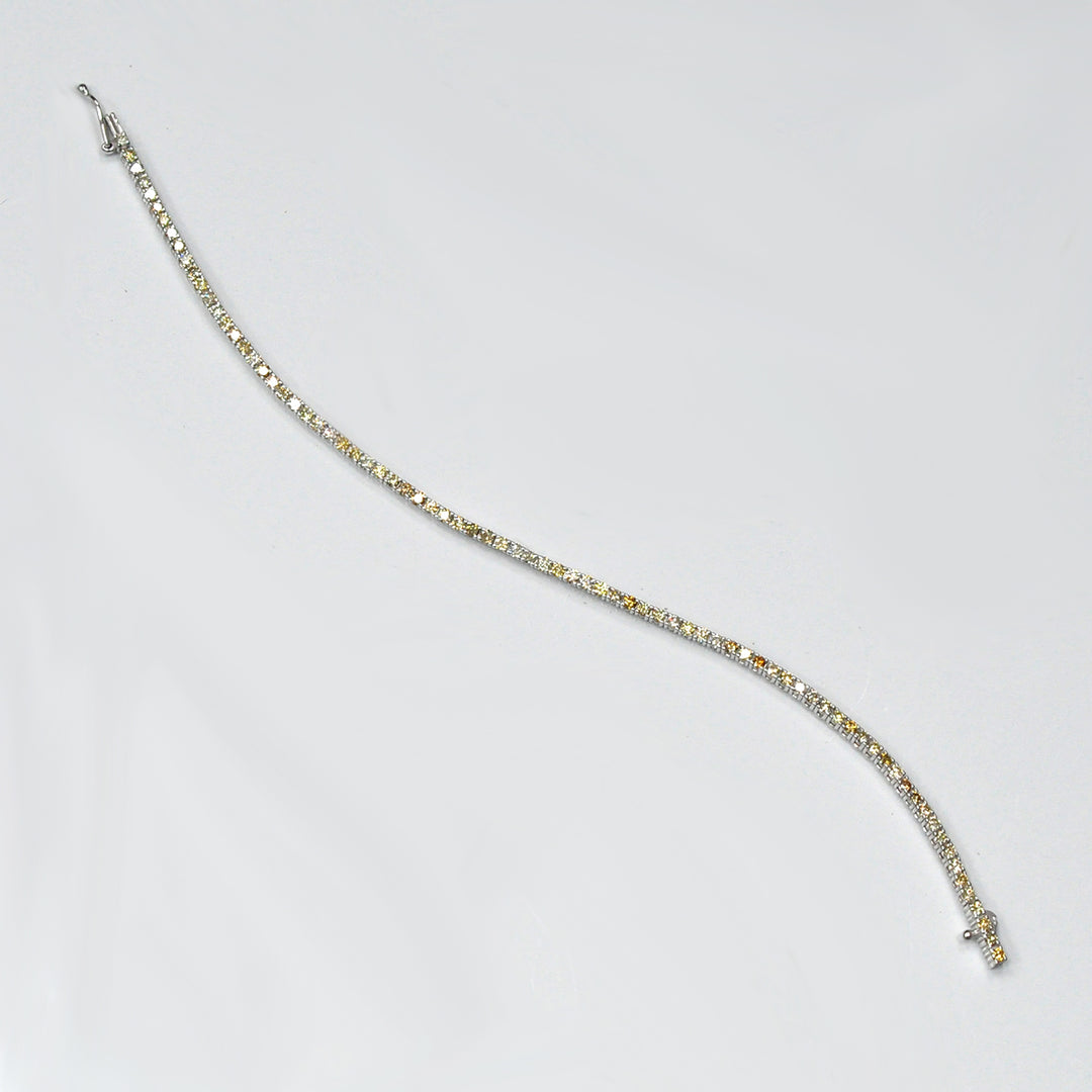 White Gold fancy color mix diamondsTennis bracelet (2.70 ct. tw.)