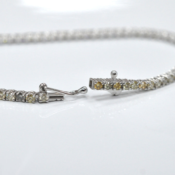 White Gold fancy color mix diamondsTennis bracelet (2.70 ct. tw.)