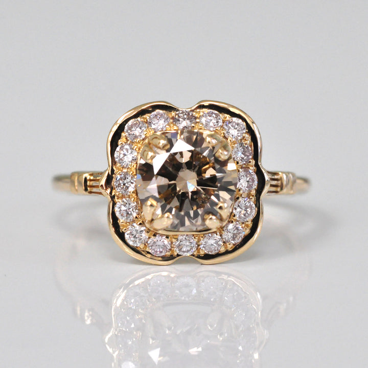 Unique Diamond Halo Ring