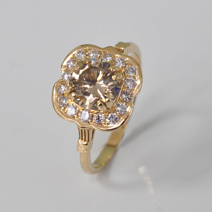 Unique Diamond Halo Ring