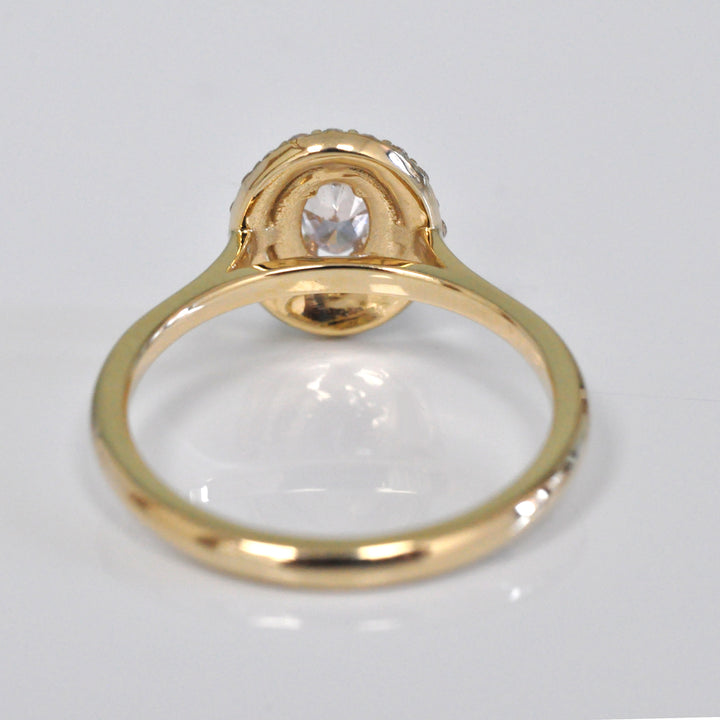 Double Halo Oval Diamond Ring