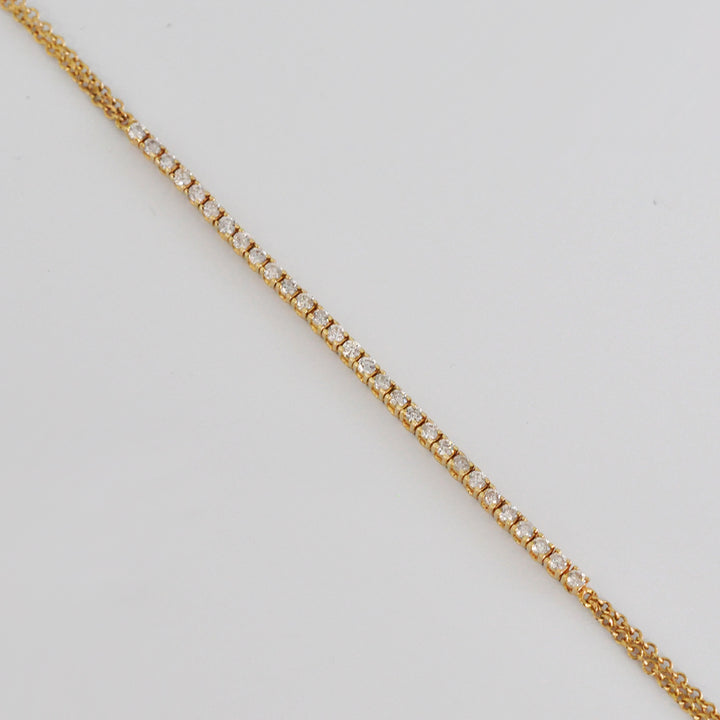 Yellow Gold half Tennis bracelet