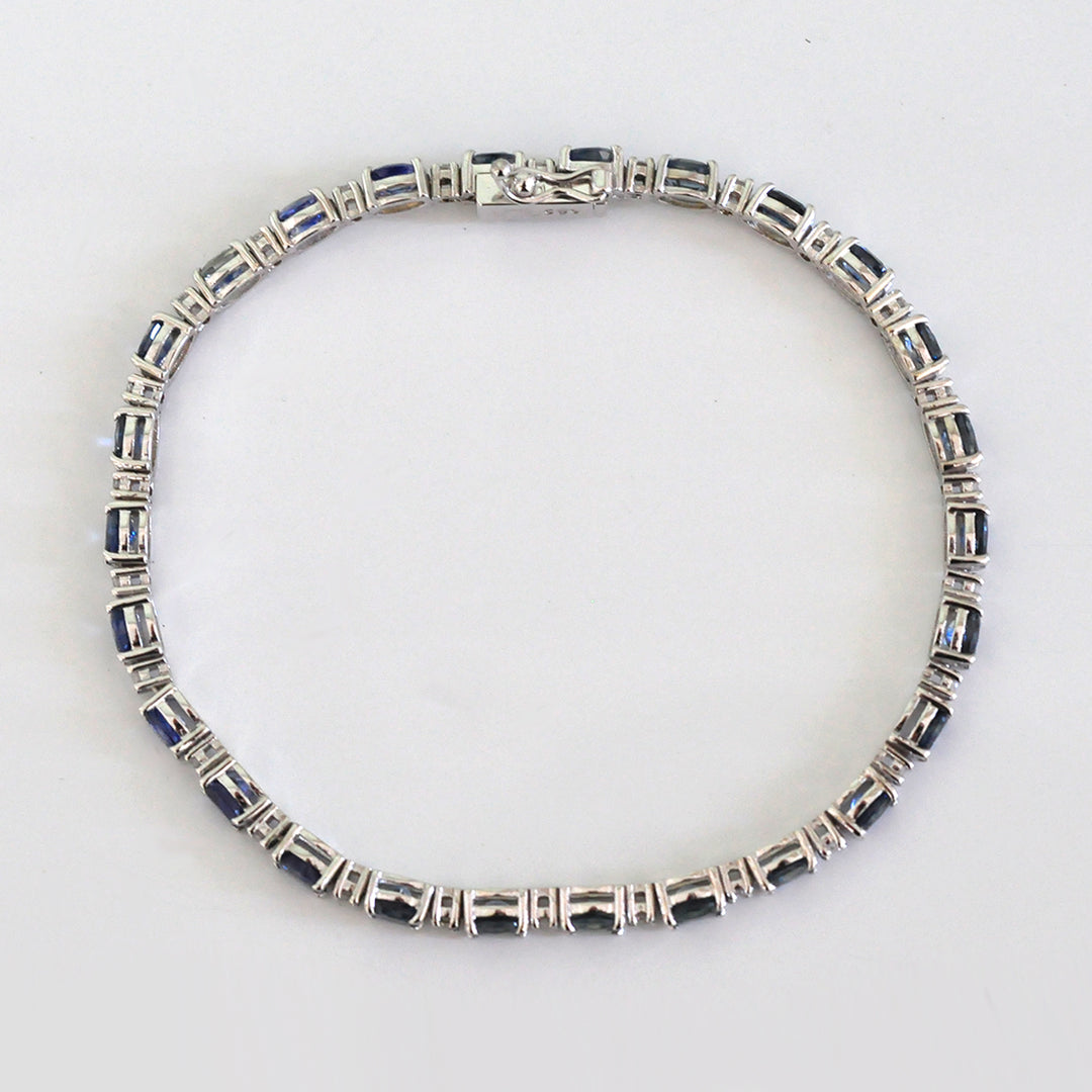 White Gold Sapphire and Diamonds Tennis bracelet