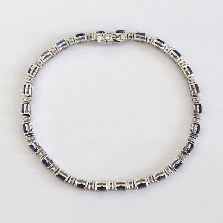 White Gold Sapphire and Diamonds Tennis bracelet