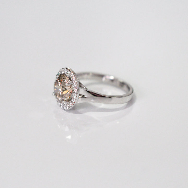 Halo fancy color Diamond Ring