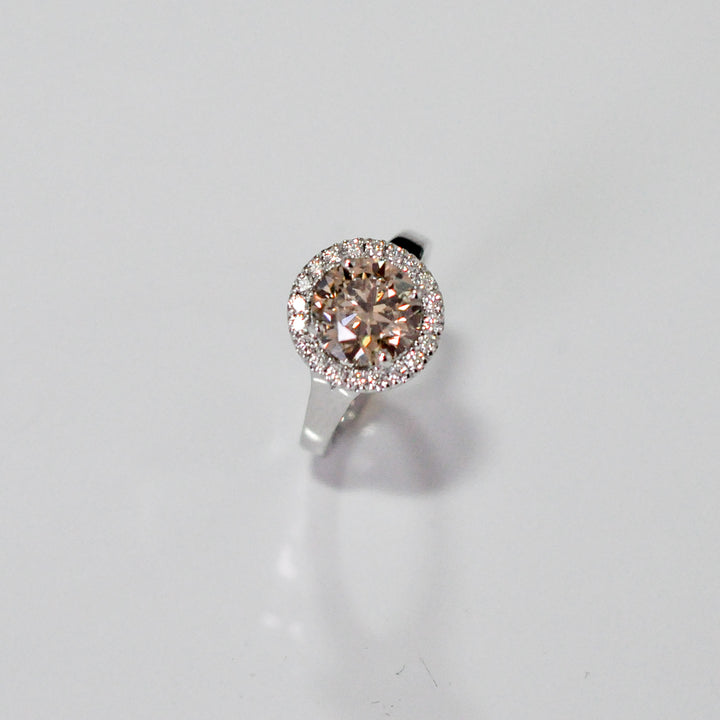 Halo fancy color Diamond Ring