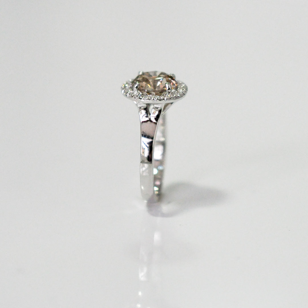 Halo fancy color Diamond Ring