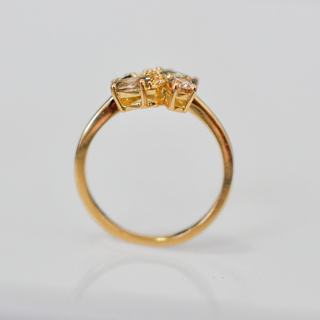 Fancy Color Sapphires and diamonds ring