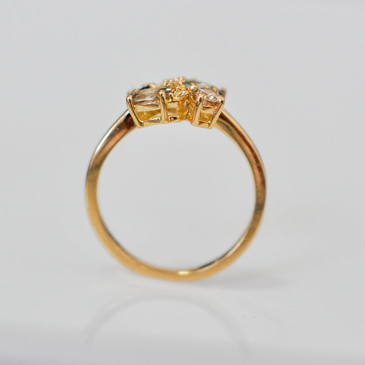 Fancy Color Sapphires and diamonds ring
