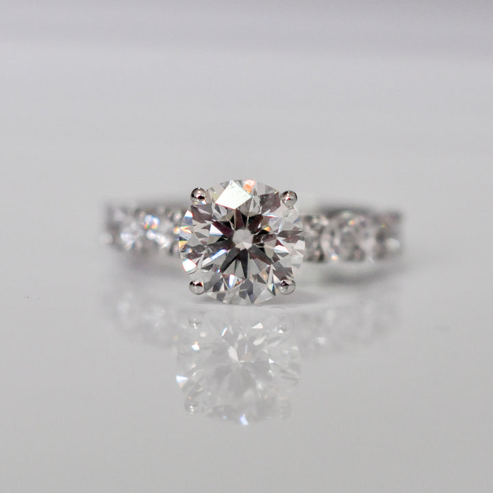 2 carat center diamond &amp; Side stones engagement ring
