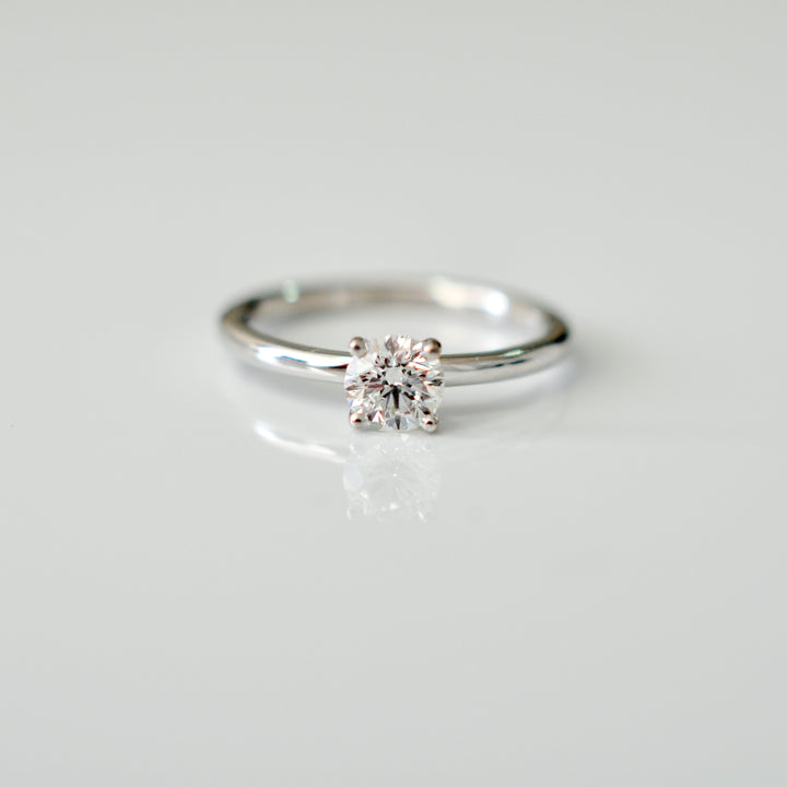 classic 0.4 carat diamond low setting martini SOLITAIRE RING