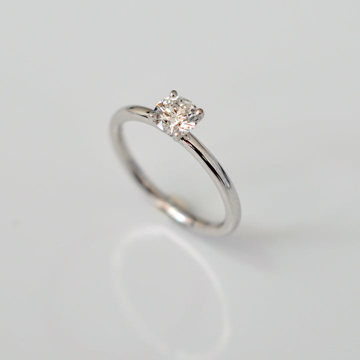classic 0.4 carat diamond low setting martini SOLITAIRE RING