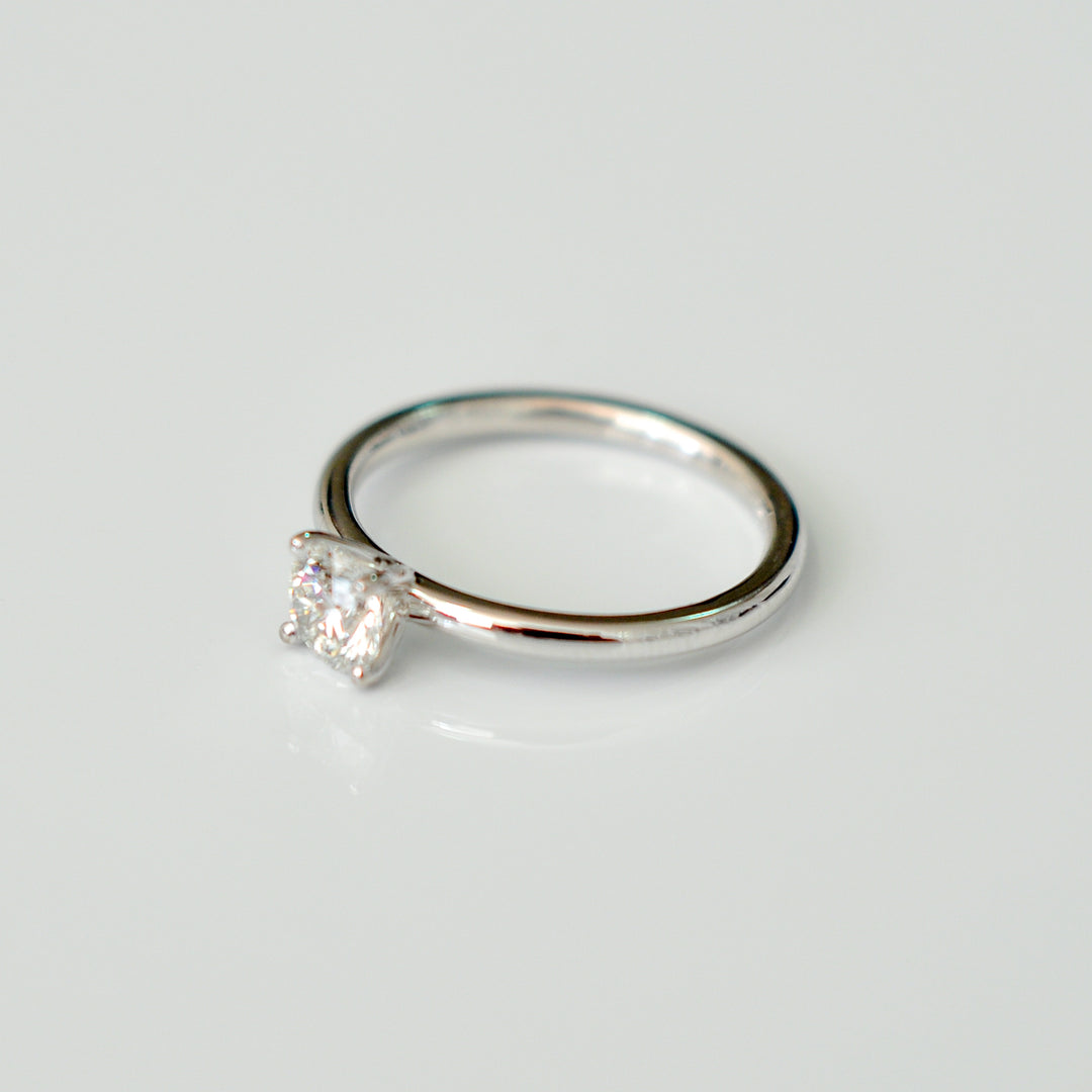 classic 0.4 carat diamond low setting martini SOLITAIRE RING