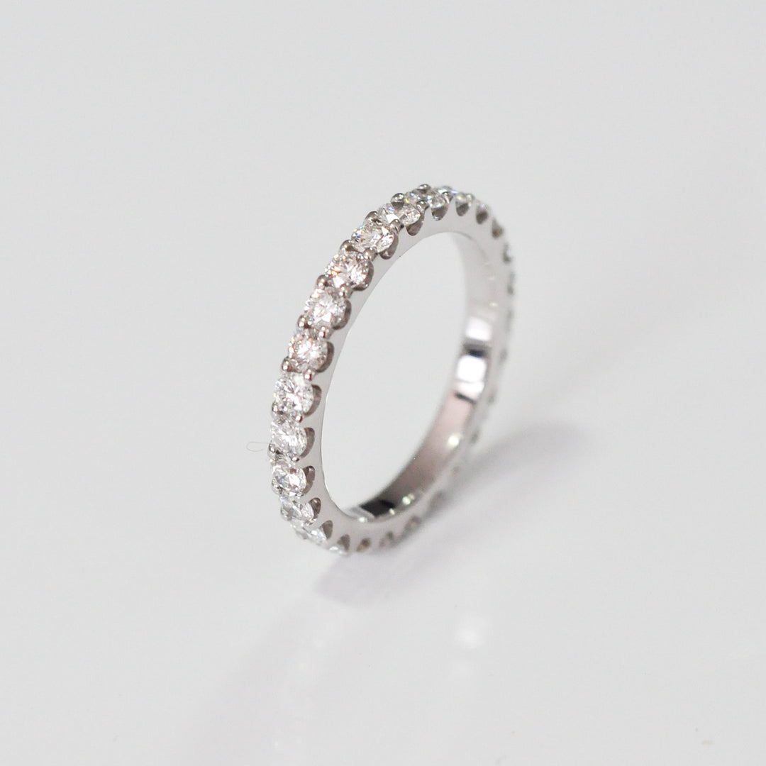 classic white diamonds (1.2 ct. tw.) white gold eternity ring