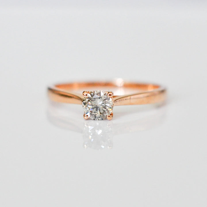 0.5 ct delicate romantic rose gold diamond solitaire