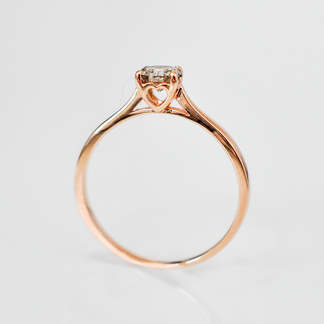 0.5 ct delicate romantic rose gold diamond solitaire