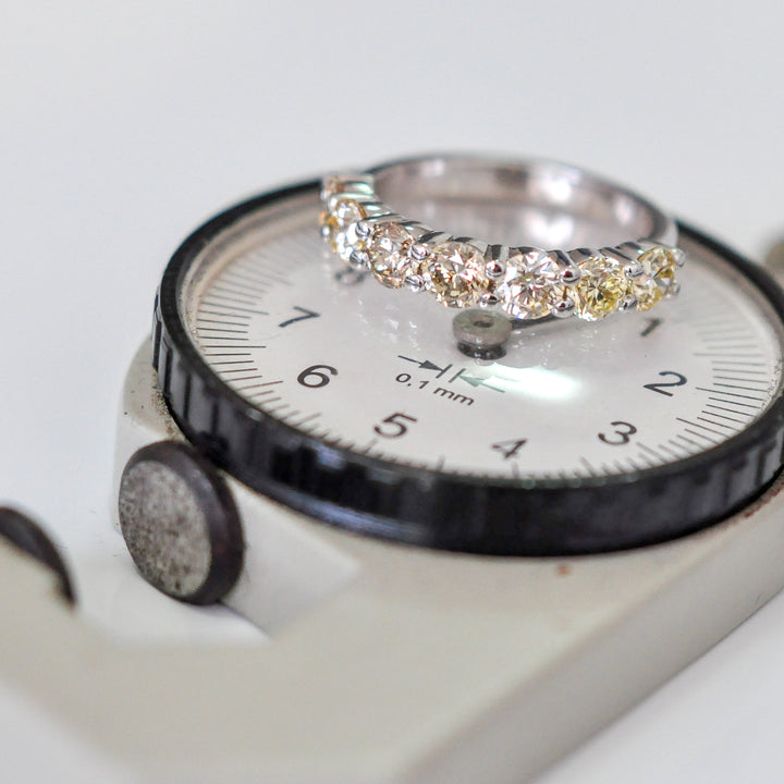 7 stones fancy brown &amp; yellow ring