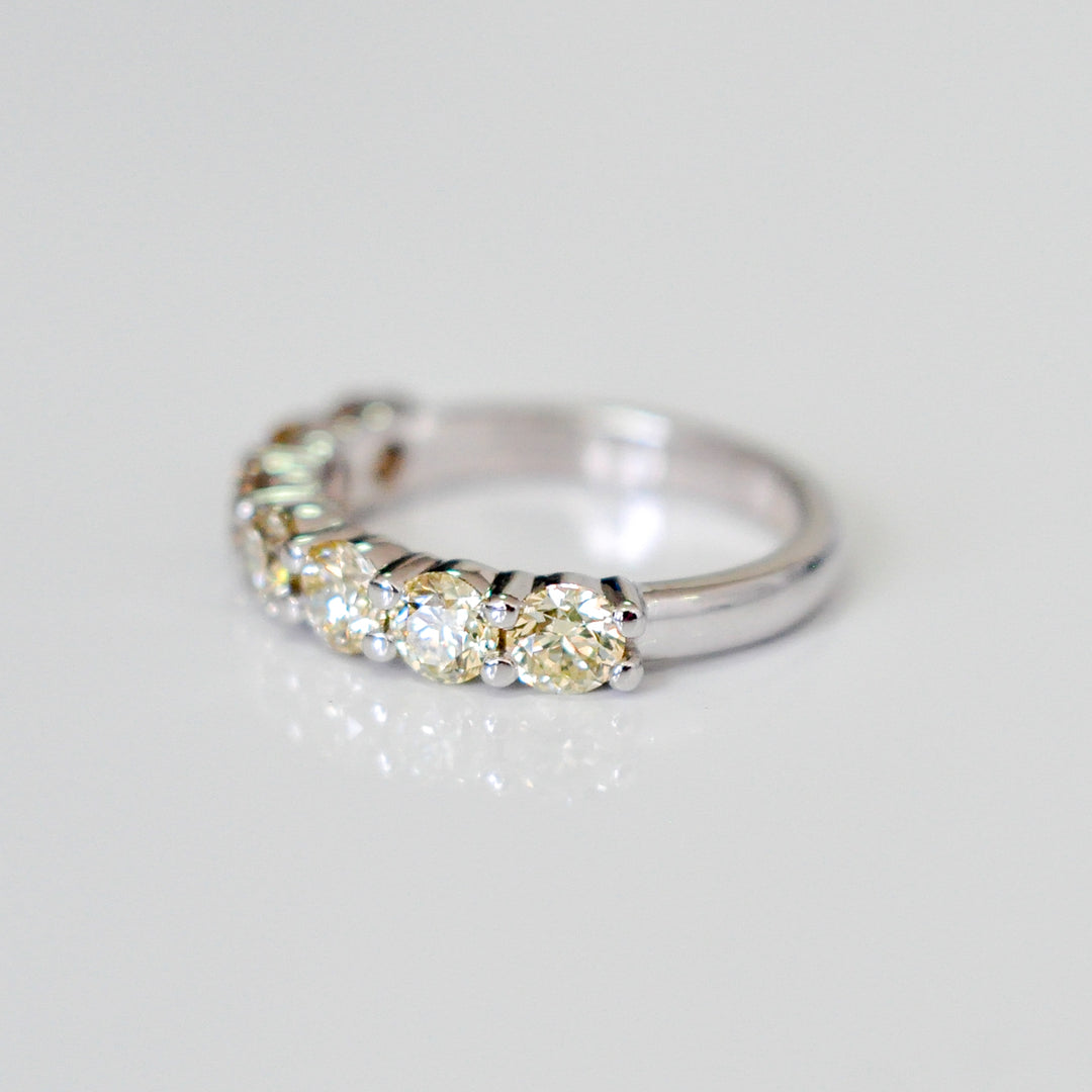 7 stones fancy brown &amp; yellow ring
