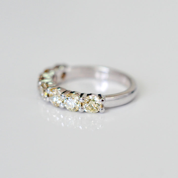 7 stones fancy brown &amp; yellow ring