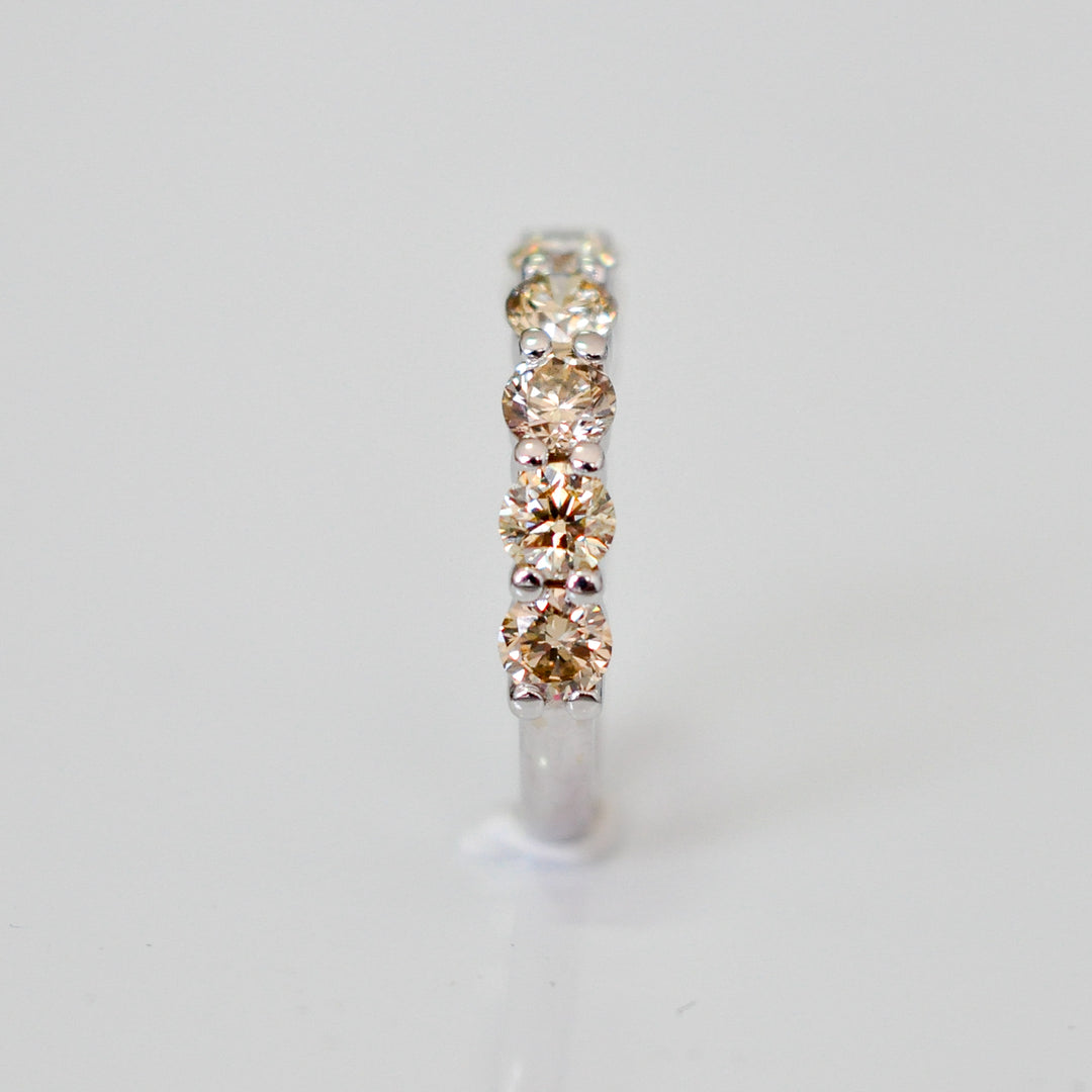 7 stones fancy brown &amp; yellow ring