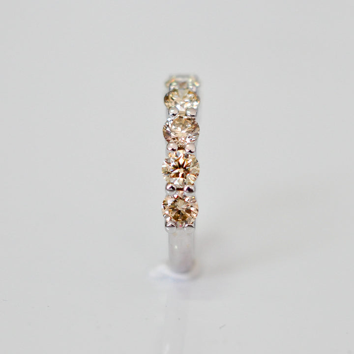 7 stones fancy brown &amp; yellow ring