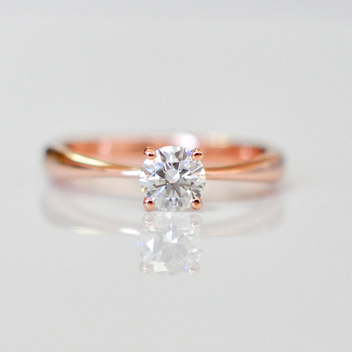 0.4 ct diamond rose gold solitaire ENGAGEMENT RING