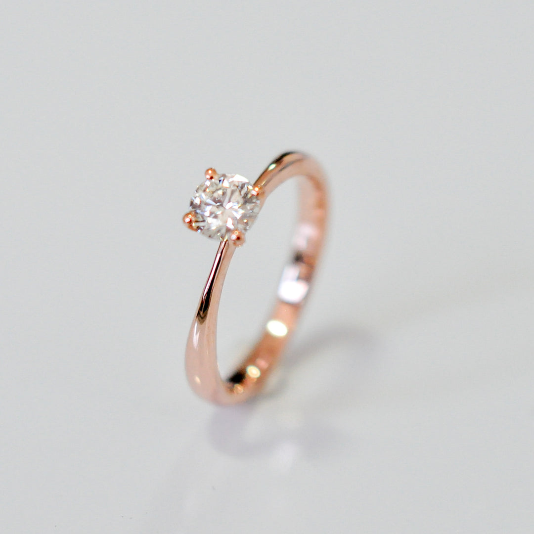 0.4 ct diamond rose gold solitaire ENGAGEMENT RING