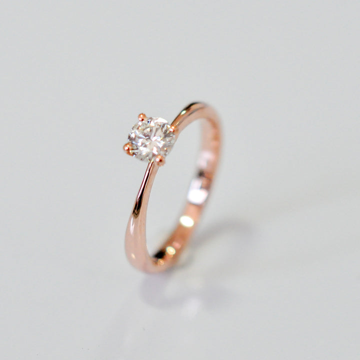 0.4 ct diamond rose gold solitaire ENGAGEMENT RING