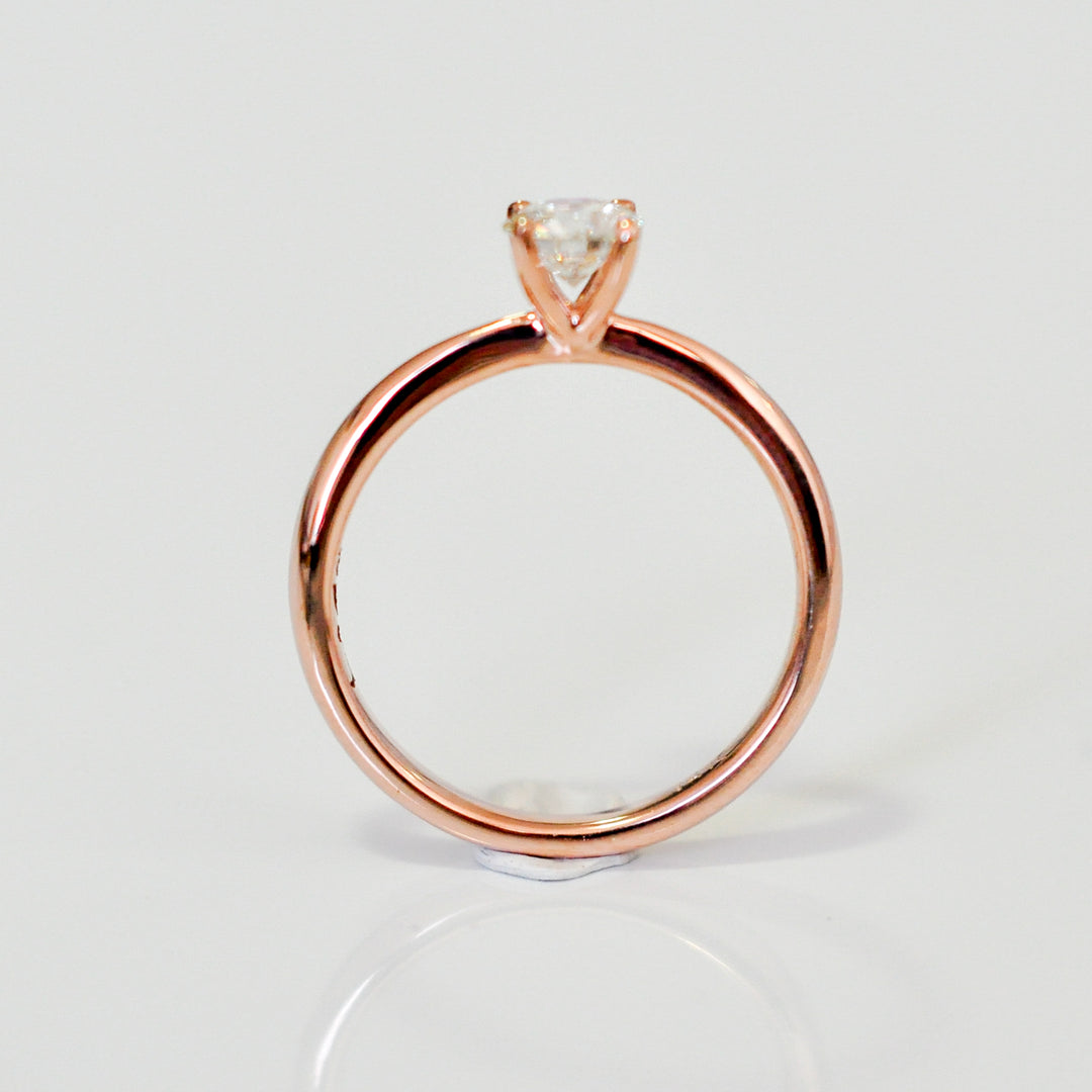 0.4 ct diamond rose gold solitaire ENGAGEMENT RING