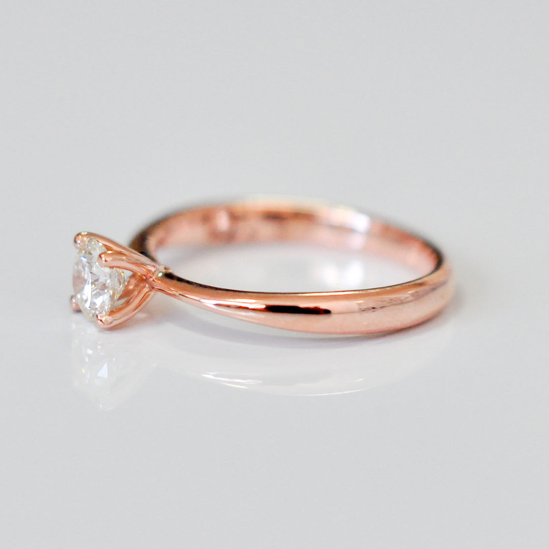 0.4 ct diamond rose gold solitaire ENGAGEMENT RING