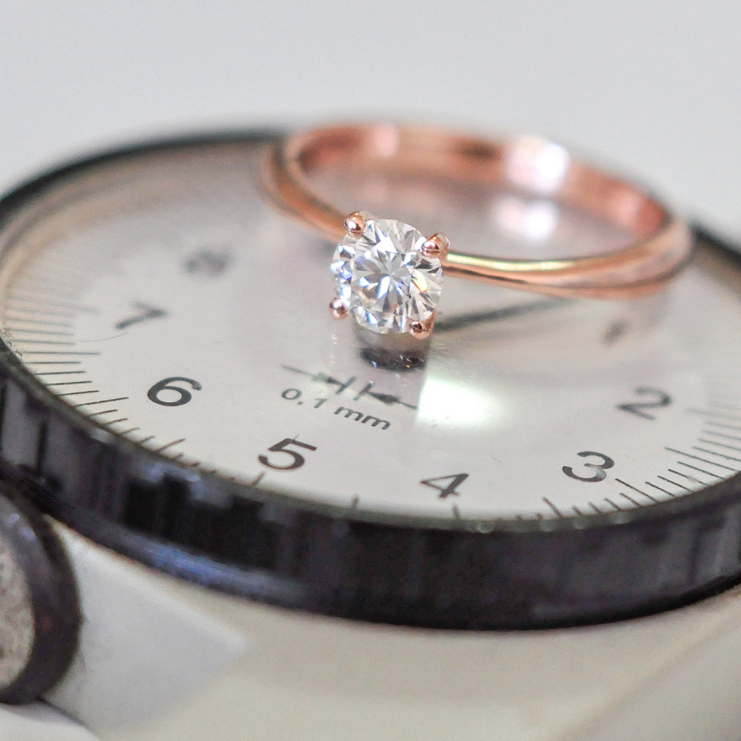 0.4 ct diamond rose gold solitaire ENGAGEMENT RING