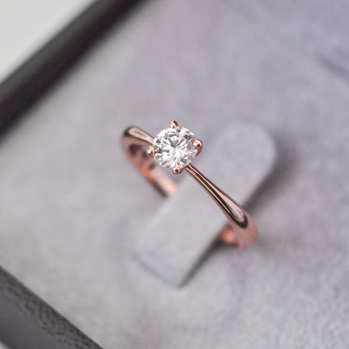 0.4 ct diamond rose gold solitaire ENGAGEMENT RING