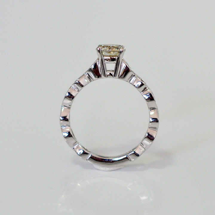 infinity shank white gold solitaire Ring